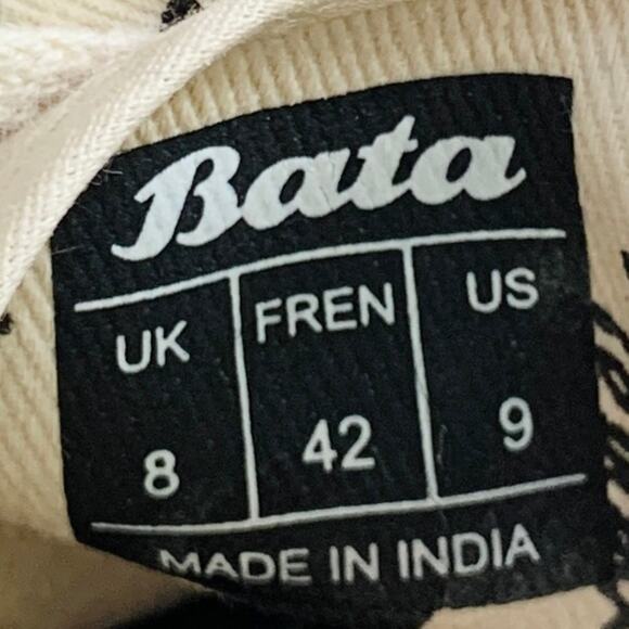 COMME des GARCONS Winter 2014 Size 9 Cream Black Polka Dot Canvas Sneakers - Picture 8 of 9